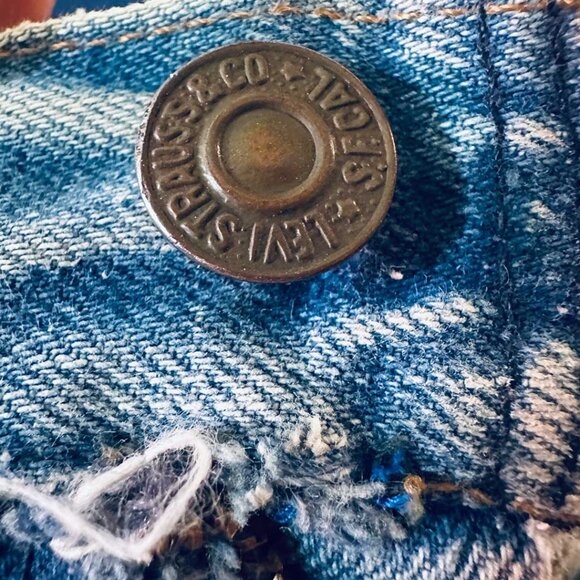 1970s Orange Tab R No Coin Pocket Levi's Jeans with Care Label Made in Canada - Picture 4 of 13